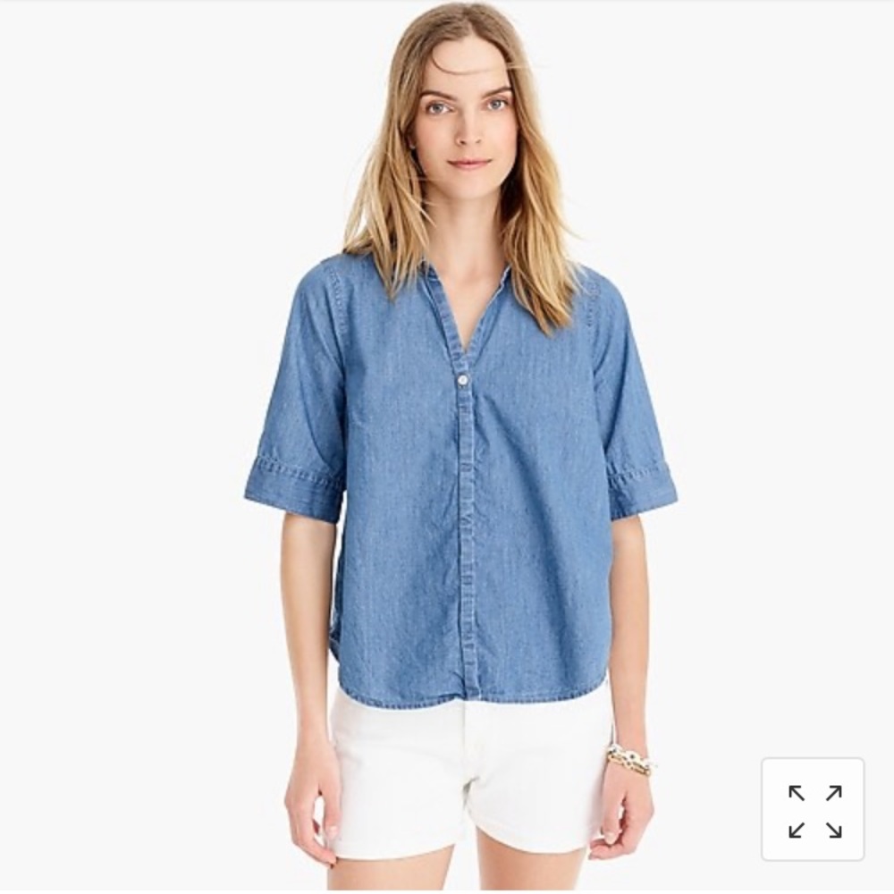 J. Crew short sleeve chambray button up